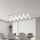 Axyaa Steel Bar LED Pendant Lights - Minimalistic Acrylic Dining Room Fixture