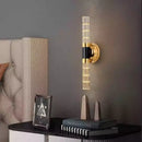 Axyaa Crystal Rod LED Wall Light: Modern Bedroom Living Room Lamp for Aisle & Corridor