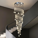 Axyaa Crystal Star LED Chandelier for Staircase and Wall Decoration