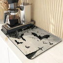 Axyaa Halloween Bat Church Bell Absorbent Drying Mat