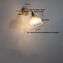 Axyaa Rotatable Clear Glass LED Wall Lamp with Pull Chain Switch
