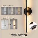 Axyaa Rotatable Black Wall Sconce Light for Living Room Bedroom - Modern Interior Fixture