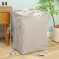 Axyaa Waterproof Laundry Basket Cotton Linen Organizer Foldable Hamper