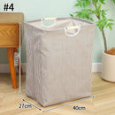 Axyaa Waterproof Laundry Basket Cotton Linen Organizer Foldable Hamper