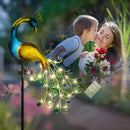 Axyaa Peacock Solar Garden Lamp: Outdoor Decorative Light, Auto On/Off, Waterproof, Solar Powered