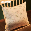 Axyaa Flower Pattern Linen Cotton Pillow Covers for Home Decor