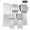 Axyaa Stainless Steel Tableware Set - Knife, Fork, Spoon & Steak Set