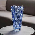 Axyaa Crystal Glass Vase Elegant Flower Arrangement Home Decor Bottle
