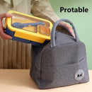 Axyaa 4-Grid Leakproof Bento Lunch Box with Tableware - Portable and Microwave-Safe