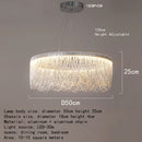 Axyaa Modern Tassel Chandelier Silver Round Light Fixture