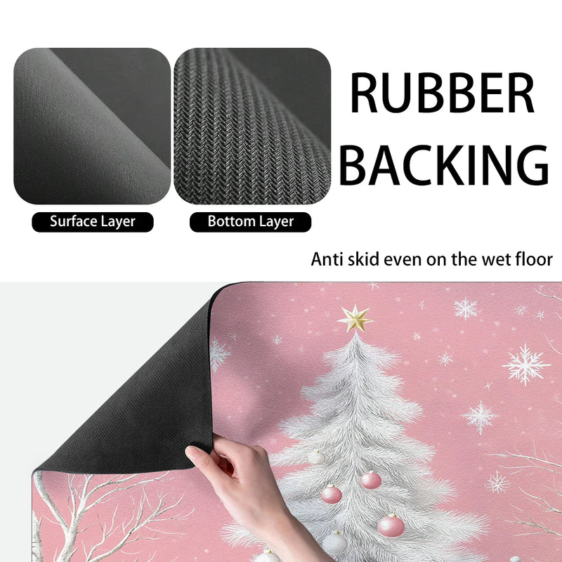 Axyaa Christmas Gift Box Kitchen Bathroom Drying Mat Anti-slip Absorbent Draining Pad