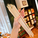 Axyaa Alloy Non-Slip Chopsticks Set - Good Luck Love Reusable Party Tableware