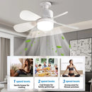 Axyaa E27 Screw Ceiling Fan Light Remote Control Dimmable 3 Color Lights