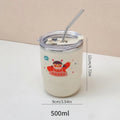 Axyaa Double Wall Stainless Steel Insulated Coffee Mug with Straw