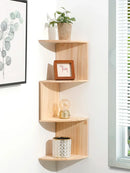 Axyaa 5-Layer Wooden Corner Shelf Stand & Storage for Home & Kitchen Organizers