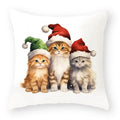 Christmas Cartoon Animal Printed Pillowcase by Axyaa: Decorative Throw Cover for Sofa, Living Room, Cushion