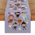 Axyaa Halloween Pumpkin Table Runner Farmhouse Kitchen Dining Decor