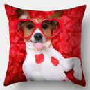 Axyaa Dog Cushion Cover 45x45cm Polyester Decorative Pillow Case Home Decor
