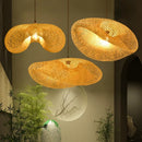 Axyaa Bamboo Wave Chandelier: Hand-woven Nordic Design Pendant Light