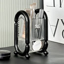 Axyaa Acrylic Makeup Organizer for Vanity with 4 Slots, Brush Cup, Lipstick Holder