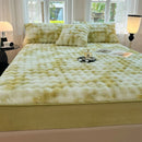 Axyaa Soft Flannel Fitted Sheet in Warm Faux Rabbit Velvet for Cozy Winter Bedding