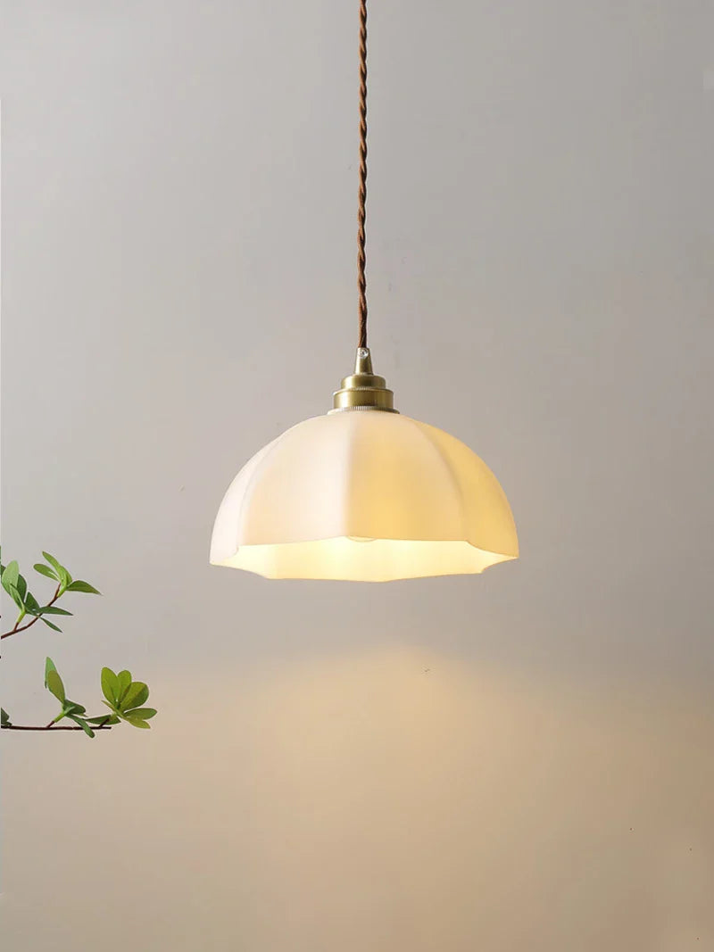Axyaa Industrial Design Pendant Light with Glass Shade for Kitchen and Dining Room
