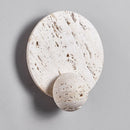 Axyaa White Cave Stone Disk Wall Lamp: Modern Room Decoration with LED Lights
