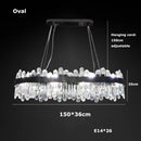Axyaa Gold Black Luxury Crystal Chandelier Hanging Lamp for Indoor Lighting