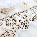 Ramadan Wooden Banner | Axyaa Muslim Hanging Decor for Eid & Ramadan