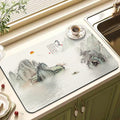 Axyaa Spices Printed Kitchen Absorbent Drying Mat - Tableware Draining Pad