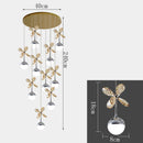Axyaa Crystal LED Chandeliers for Living Room Dining Room Lighting