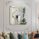 Axyaa Square Mirror 600/800mm Modern Gold Edge Accent for Home Decor