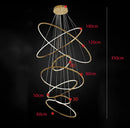 Axyaa Modern LED Pendant Chandeliers for Staircase and Living Room Lighting