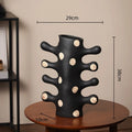 Axyaa Polka Dot Geometric Ceramic Vase Irregular Handmade Flowerpot Home Decoration
