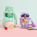Axyaa Cute Cartoon Kids Water Bottle with Straw Lid Boys Girls Gift