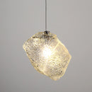 Axyaa Modern Ice Cake Glass Chandelier for Kitchen, Bedroom, and Bar Decorative Pendant Lighting