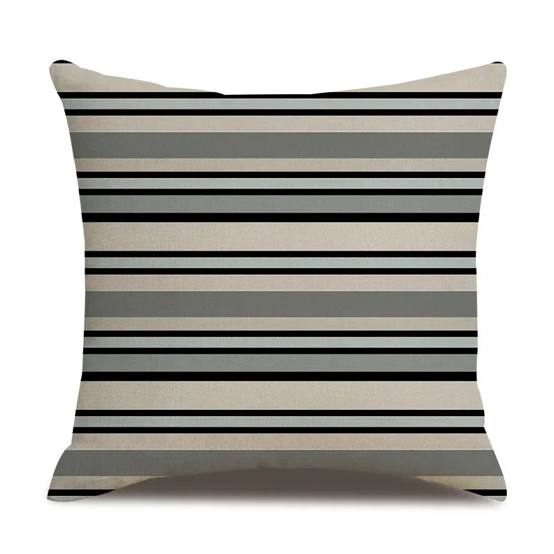 Axyaa Blue Deltoid Geometry Pillow Cover 45*45cm for Living Room, Bedroom, Sofa, Car