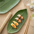 Axya Leaf Ceramic Dinner Plate Sushi Snack Tray Salad Bowl Fruit Plate