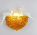 Axyaa Nordic Woven Bird Nest Wall Lamp Home Decor