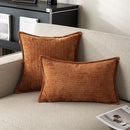 Axyaa Chenille Cushion Cover in Blue Grey