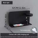 Axyaa Rotatable Button Switch Wall Lamp with USB Charging, Modern Minimalist Design