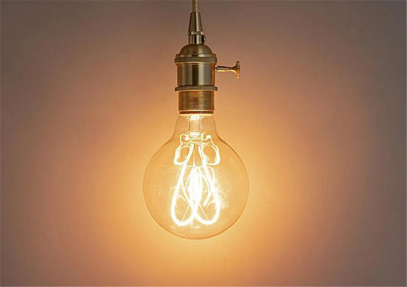 Axyaa 4W Dimmable G95 Heart LED Filament Edison Bulb.