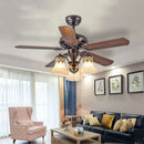 Axyaa 42 Inch Industrial Ceiling Fan with Light and Remote Control