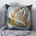 Axyaa Rose Flower Print Square Cushion Cover Pillowcase