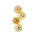 Modern Gold Metal Glass Wall Scones for Home Decor by Axyaa