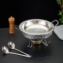 Axya Solid Alcohol Stove Small Hot Pot Commercial Dry Pot Wide Pan Extra Thick Stainless Steel