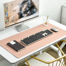 Axyaa Desk Pad Mouse Pad Faux Leather Table Cover Dual Use Writing Mat