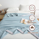 Axyaa Mulberry Silk Seersucker Summer Quilt - Lightweight Comfortable Duvet