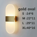 Axyaa Acrylic LED Wall Lamp - Modern Simple Design, Creative Rectangular Ellipse Shape