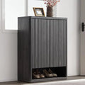 Axyaa 44" Tall Shoe Cabinet with Doors & 4 Shelves, Modern Storage Organizer